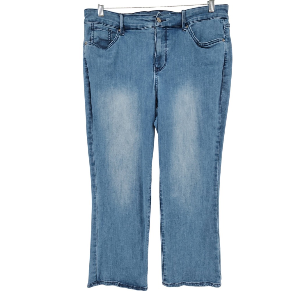 NYDJ Marilyn Straight Jean 16 Women Cool Embrace Lift Tuck Technology Med Wash